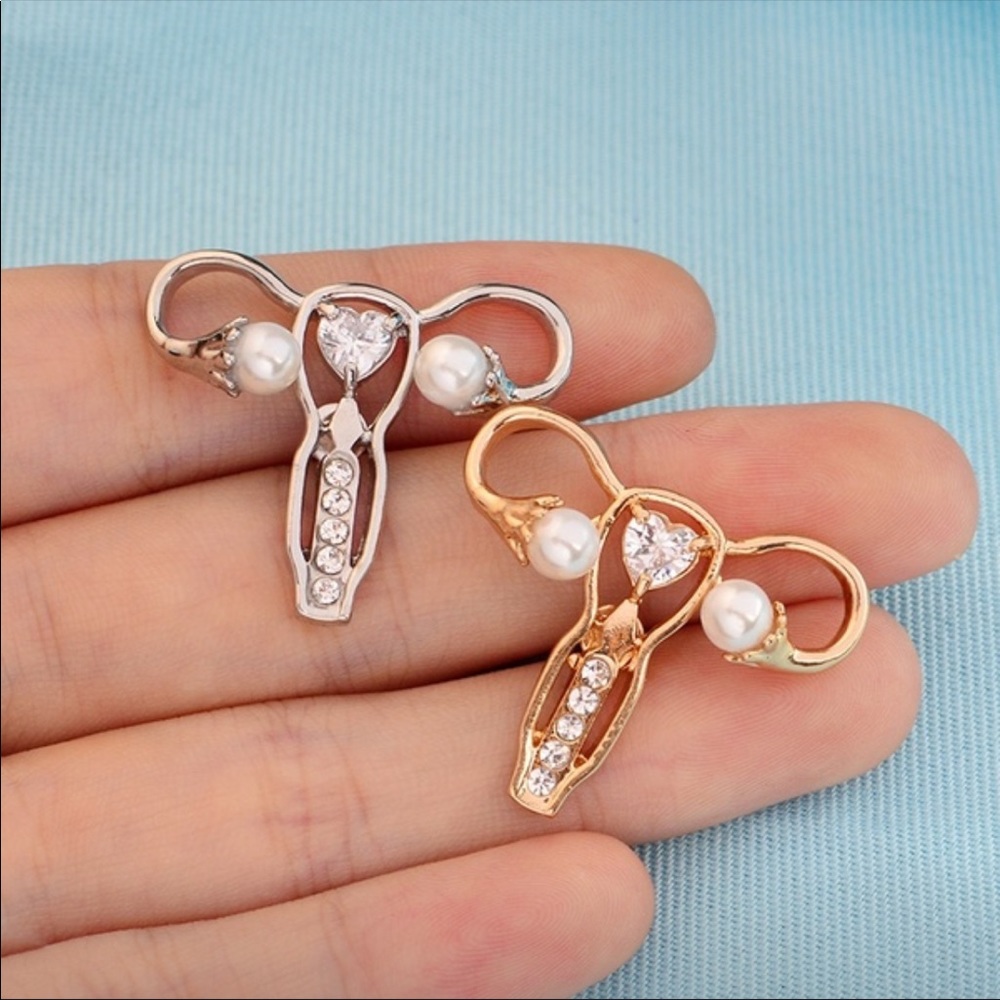 Uterus Pin - Gold